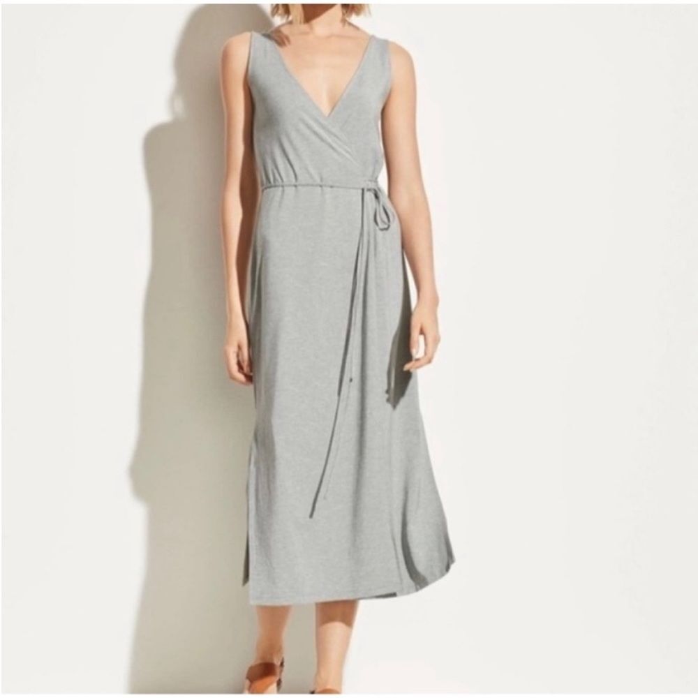 Vince Grey Wrap Dress Size Medium